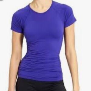 Athleta | Blue Finish Fast Line Short Sleeve Tee Size Medium